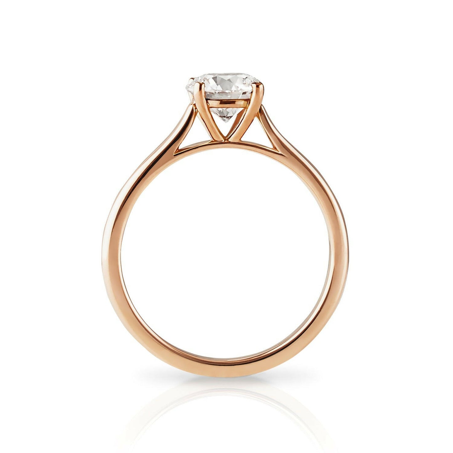 Ein Ring aus recyceltem Roségold von Zola Berlin mit 1 Carat Labor Diamanten.