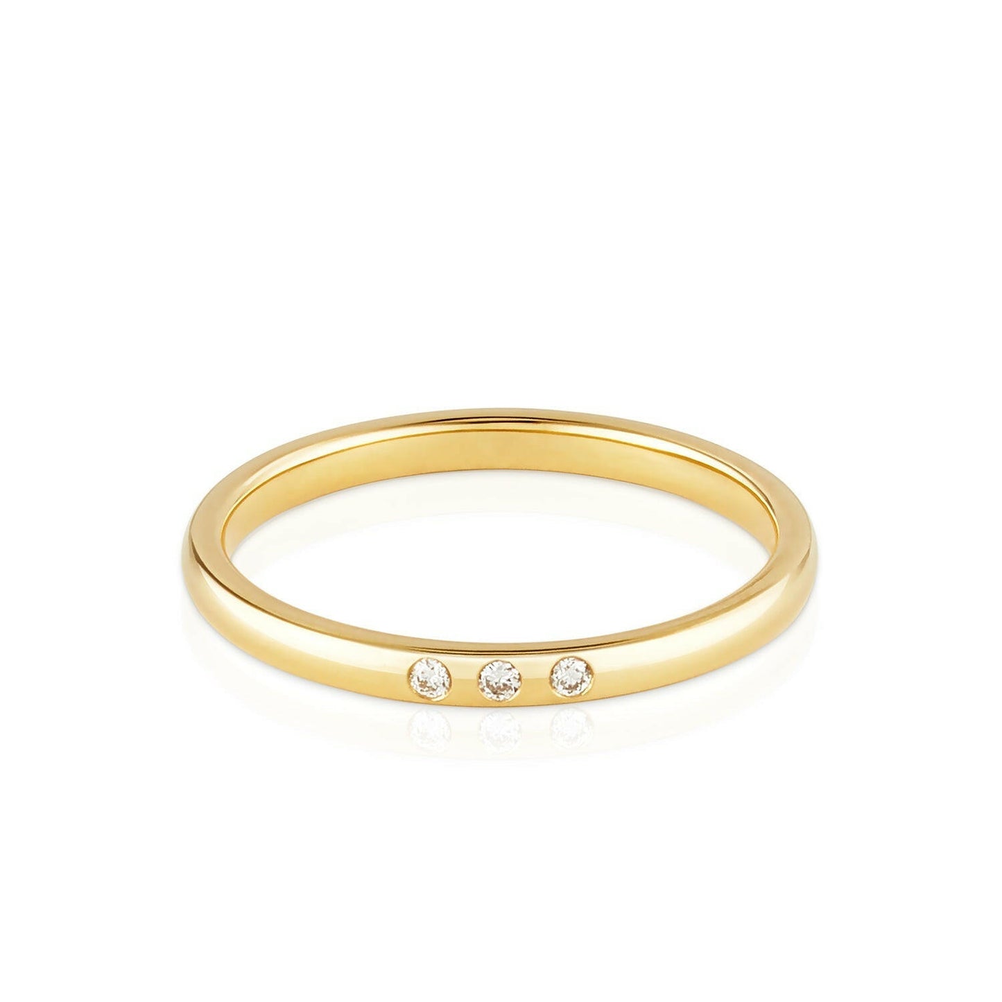 Kim ist ein Ring aus recyceltem Geldbgold und labor Diamanten von Zola Berlin.
