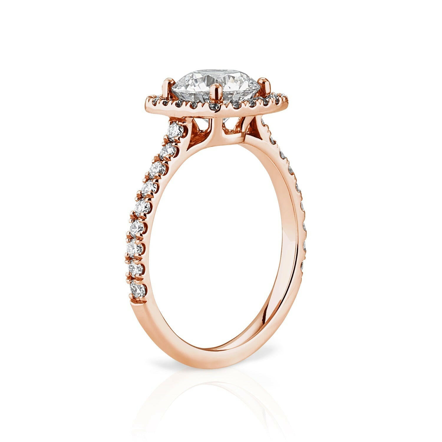 Der Ring Ruby von Zola Berlin ist aus recykeltem Roségold und Labor gezüchteten Diamanten.